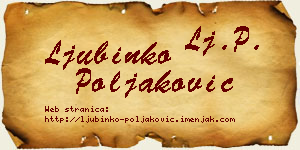 Ljubinko Poljaković vizit kartica